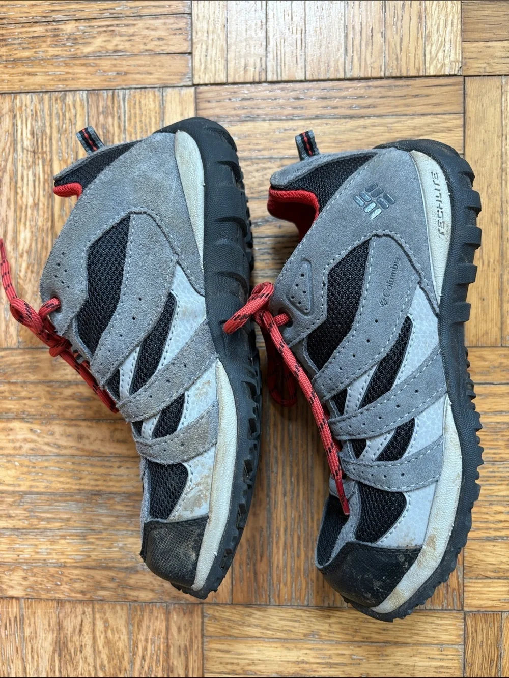 Columbia size 2 Red and Gray hiking boots boys